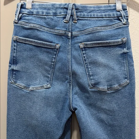 Good American good classic slim straight skinny high rise slits jeans 4 27 - Picture 5 of 11